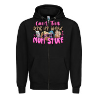 Black can't talk right now doing mom stuff Zipper Hoodie - JahusDesignShop