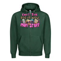 Sports Green can't talk right now doing mom stuff Zipper Hoodie - JahusDesignShop