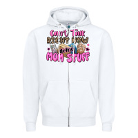 White can't talk right now doing mom stuff Zipper Hoodie - JahusDesignShop