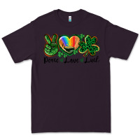 Plum Peace love St. Patrick's Day Premium Tee - CowGirlArtShop