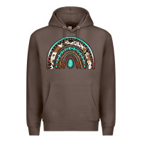 Coffee blessed western rainbow Premium Hoodie - Jasminsmagicworld