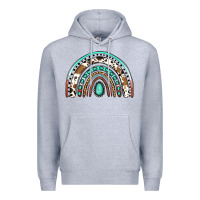 Heather Grey blessed western rainbow Premium Hoodie - Jasminsmagicworld