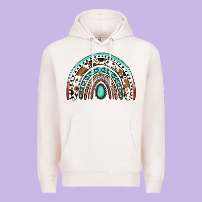 Blessed Western Rainbow Premium Hoodie Designed By Jasminsmagicworld