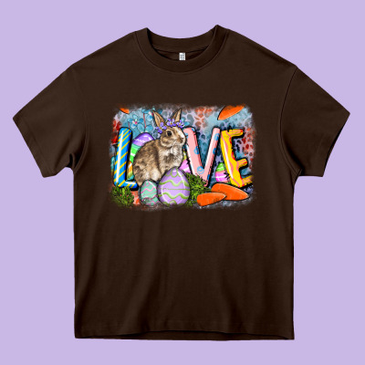 Love Easter Heavy Core Tee Designed By Cowgirlartshop