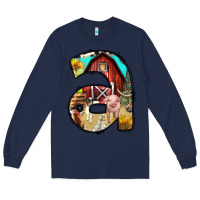 Navy farm life alphabet lowercase letters a Long Sleeve Tee - BundleAndBundleShop