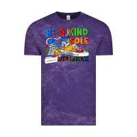 Cloud Purple Be a kind sole Autism Awareness Vintage Tee - FaDigitalArtStudio