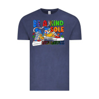 Vintage Denim Be a kind sole Autism Awareness Vintage Tee - FaDigitalArtStudio