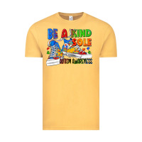 Vintage Mustard Be a kind sole Autism Awareness Vintage Tee - FaDigitalArtStudio