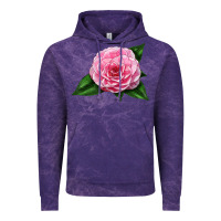 Cloud Purple Camellia Flower Vintage Hoodie - LillyAllenDesigns