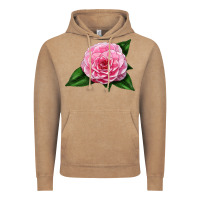Vintage Coffee Camellia Flower Vintage Hoodie - LillyAllenDesigns