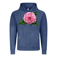Vintage Denim Camellia Flower Vintage Hoodie - LillyAllenDesigns