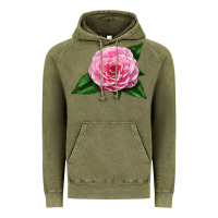 Vintage Olive Camellia Flower Vintage Hoodie - LillyAllenDesigns