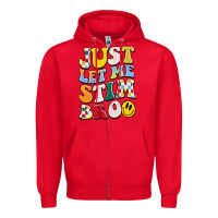 Red just let me stim bro Zipper Hoodie - JahusDesignShop