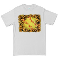 Dove Grey watercolor glitter leopard softball background Premium Tee - RanaPortraitStore