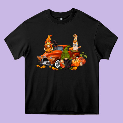 Fall Gnome Truck Heavy Core Tee Designed By Cowgirlartshop