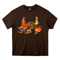 Chocolate Brown fall gnome truck Heavy Core Tee - CowGirlArtShop