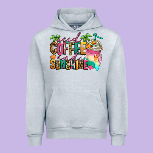 Iced Coffee And Sunshine Summer Urban Hoodie Designed By Jasminsmagicworld