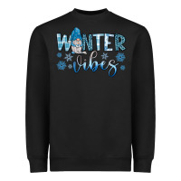 Black winter vibes gnome Heavyweight Sweatshirt - JahusDesignShop