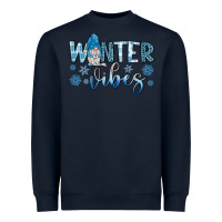 Navy winter vibes gnome Heavyweight Sweatshirt - JahusDesignShop