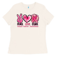 Bone Peace love cure Breast Cancer Awareness Ladies Tee - FaDigitalArtStudio