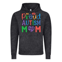 Vintage Black Proud Autism Mom Vintage Hoodie - CowhideDigitalArt