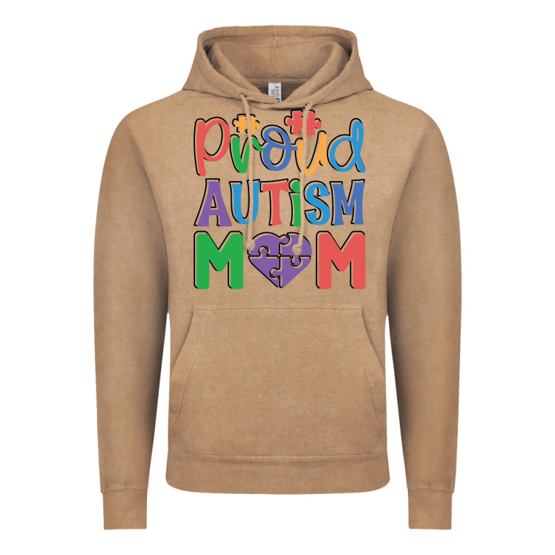 Proud Autism Mom Vintage Hoodie by CowhideDigitalArt | Teevron