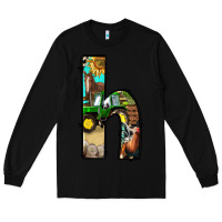 Black farm life alphabet lowercase letters h Long Sleeve Tee - BundleAndBundleShop