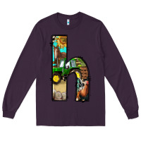Plum farm life alphabet lowercase letters h Long Sleeve Tee - BundleAndBundleShop