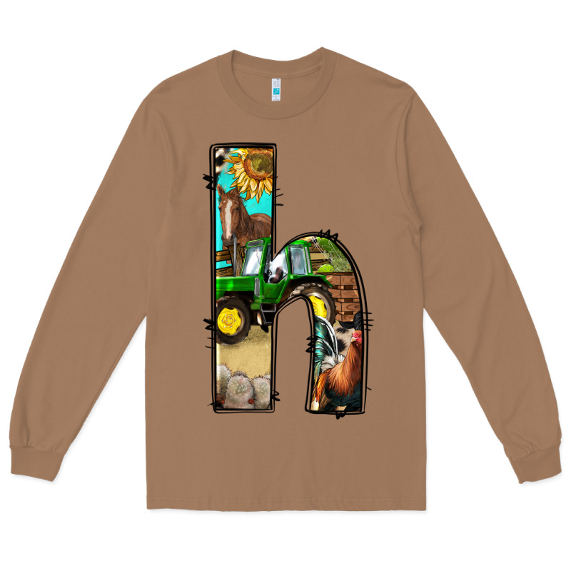 Farm Life Alphabet Lowercase Letters H Long Sleeve Tee by BundleAndBundleShop | Teevron