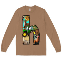 Toasted Coconut farm life alphabet lowercase letters h Long Sleeve Tee - BundleAndBundleShop