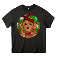 Asphalt Christmas Toy Poodle Heavy Core Tee - RanaPortraitStore