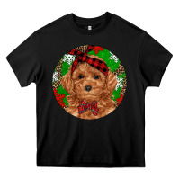 Black Christmas Toy Poodle Heavy Core Tee - RanaPortraitStore