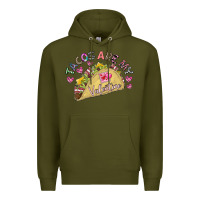 Army Green Tacos Are My Valentine Premium Hoodie - CowhideDigitalArt
