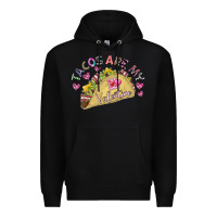 Black Tacos Are My Valentine Premium Hoodie - CowhideDigitalArt