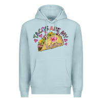 Blue Mist Tacos Are My Valentine Premium Hoodie - CowhideDigitalArt