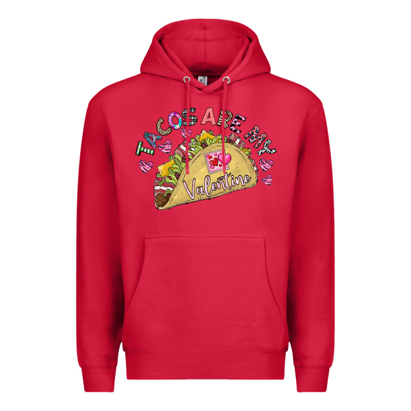 Tacos Are My Valentine Premium Hoodie by CowhideDigitalArt | Teevron