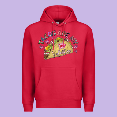 Tacos Are My Valentine Premium Hoodie Designed By Cowhidedigitalart