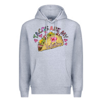Heather Grey Tacos Are My Valentine Premium Hoodie - CowhideDigitalArt