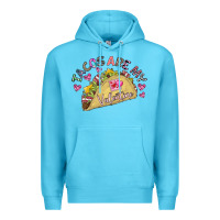 Ocean Blue Tacos Are My Valentine Premium Hoodie - CowhideDigitalArt