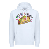 White Tacos Are My Valentine Premium Hoodie - CowhideDigitalArt