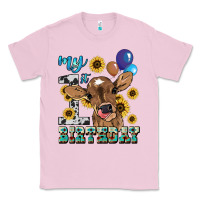 Bubblegum Pink My first Birthday baby cow sunflower Classic Tee - HowdyJamesFarm