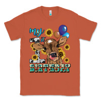Copper My first Birthday baby cow sunflower Classic Tee - HowdyJamesFarm