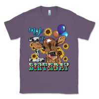 Lavender My first Birthday baby cow sunflower Classic Tee - HowdyJamesFarm