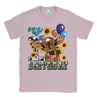 My First Birthday Baby Cow Sunflower Classic Tee | Teevron
