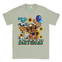 Matcha My first Birthday baby cow sunflower Classic Tee - HowdyJamesFarm