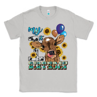 Moon Dust My first Birthday baby cow sunflower Classic Tee - HowdyJamesFarm