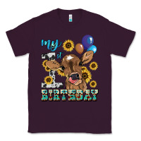 Plum My first Birthday baby cow sunflower Classic Tee - HowdyJamesFarm