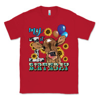 Red My first Birthday baby cow sunflower Classic Tee - HowdyJamesFarm