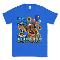 True Royal My first Birthday baby cow sunflower Classic Tee - HowdyJamesFarm