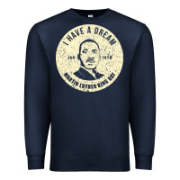 Navy martin luther day vintage Premium Sweatshirt - DesigneFamous